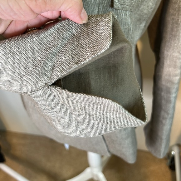 ELIE TAHARI KAHKI FITTED JACKET LIGHT AND DARK GREY SIZE 8 - Picture 7 of 15